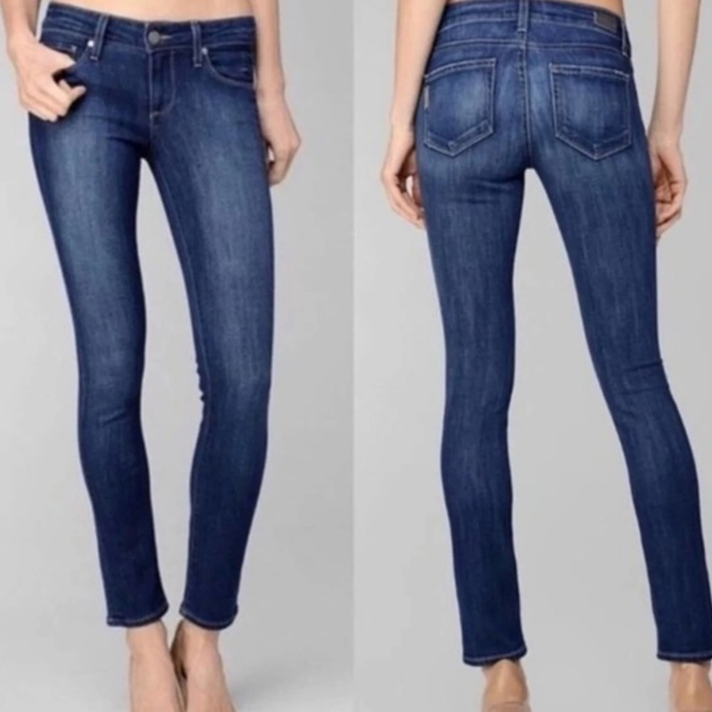 Acne Studios Skin 5 Used Blue Mid Rise Super Skinny Leg Stretch Denim Jeans